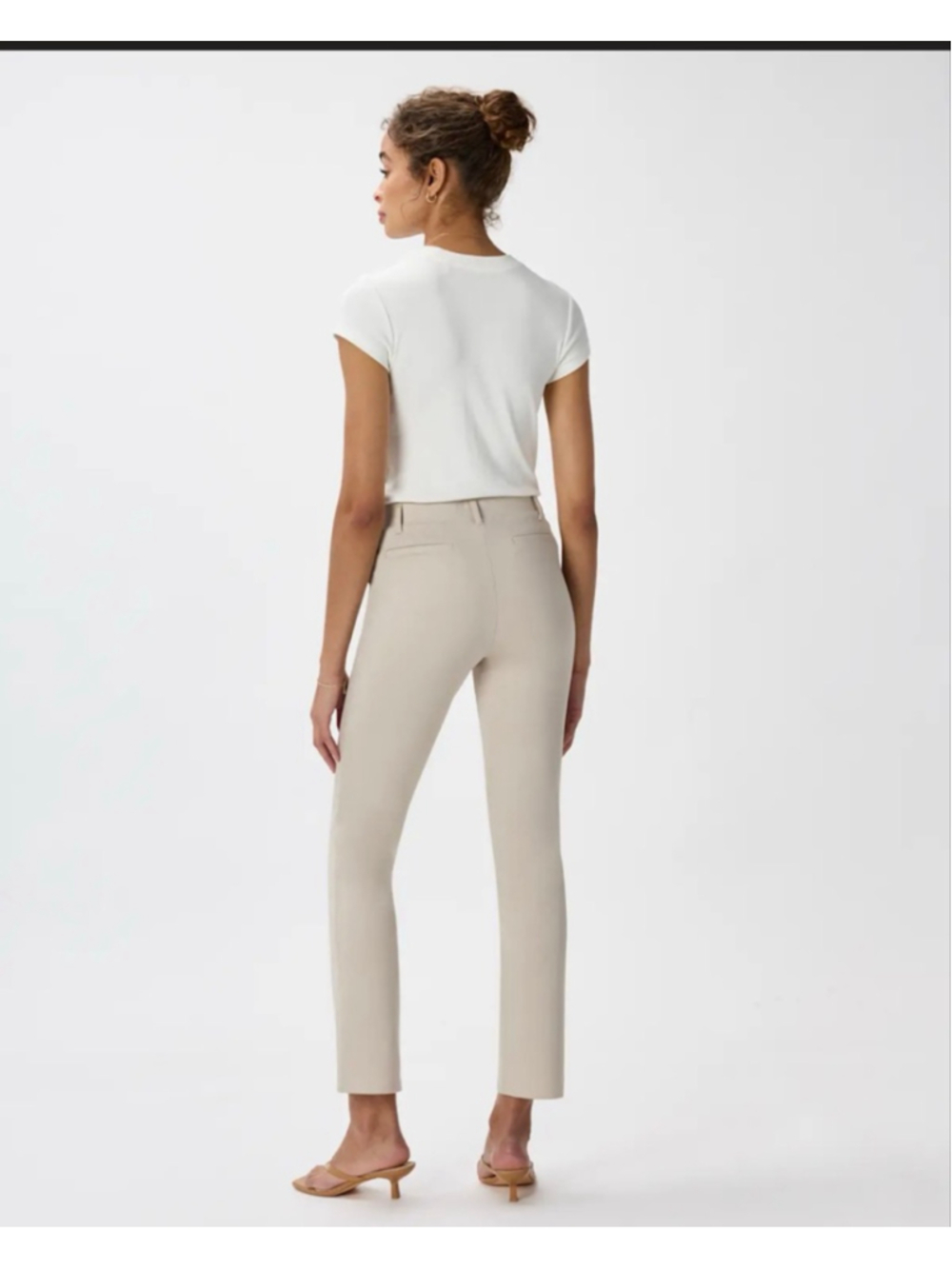 Women's Quince Ecru Ponce Straight Leg Pants M - Picture 6 of 16